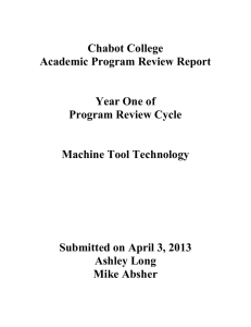 Machine Tool - Chabot College