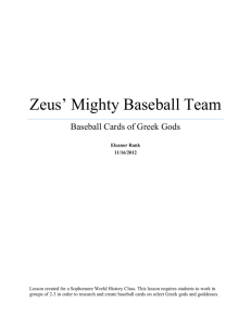 Zeus* Mighty Baseball Team