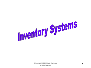 Chapter 6 - Part I - Periodic Inventory Procedures