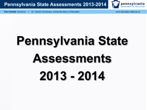 Pennsylvania State Assessments 2013-2014