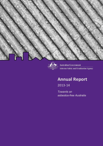 Asbestos Safety and Eradication Agency Annual Report 2013-14