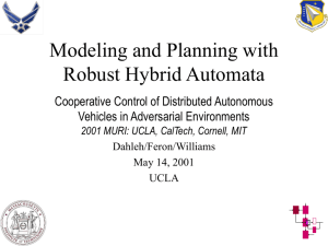 Modeling & Planning with Robust Hybrid Automata