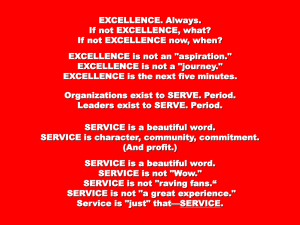 EXCELLENCE - Tom Peters