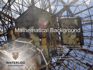 Mathematical Background - Computer Engineering Department