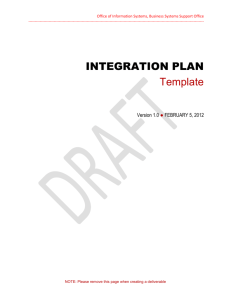 Integration Plan template