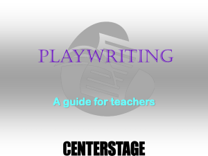 Playwriting - Center Stage