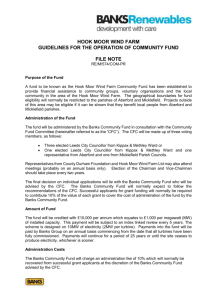 guidelines for operation of hook moor community fund