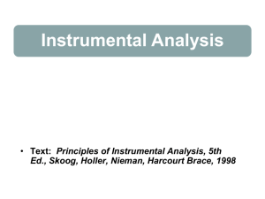 Text: Principles of Instrumental Analysis, 5th Ed., Skoog, Holler