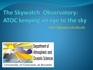 An Introduction to the ATOC Skywatch Laboratory