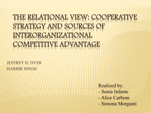 Sources of competitive advantages