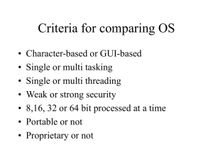 Criteria for Comparing OS