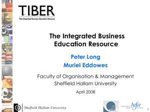 TIBER BMAF slideshow - Sheffield Hallam University