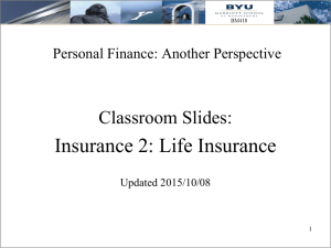 Life Insurance - Personal Finance