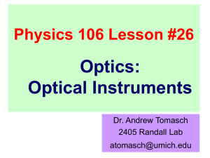Optics-Optical Instruments Lab