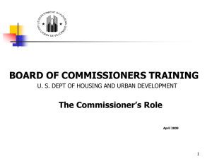 board of commissioners training