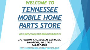 WELCOME TO TENNESSEE MOBILE HOME PARTS STORE