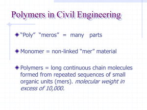 Polymers in Civil Engineering