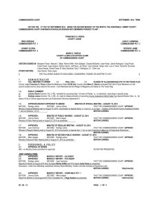 COMMISSIONERS COURT SEPTEMBER 2014 TERM ON THIS