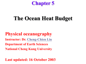 Chapter 5: The Ocean Heat Budget
