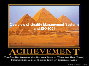 ISO 9001 Management Overview