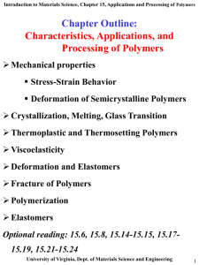 Chapter 15. Applications, and Processing of Polymers