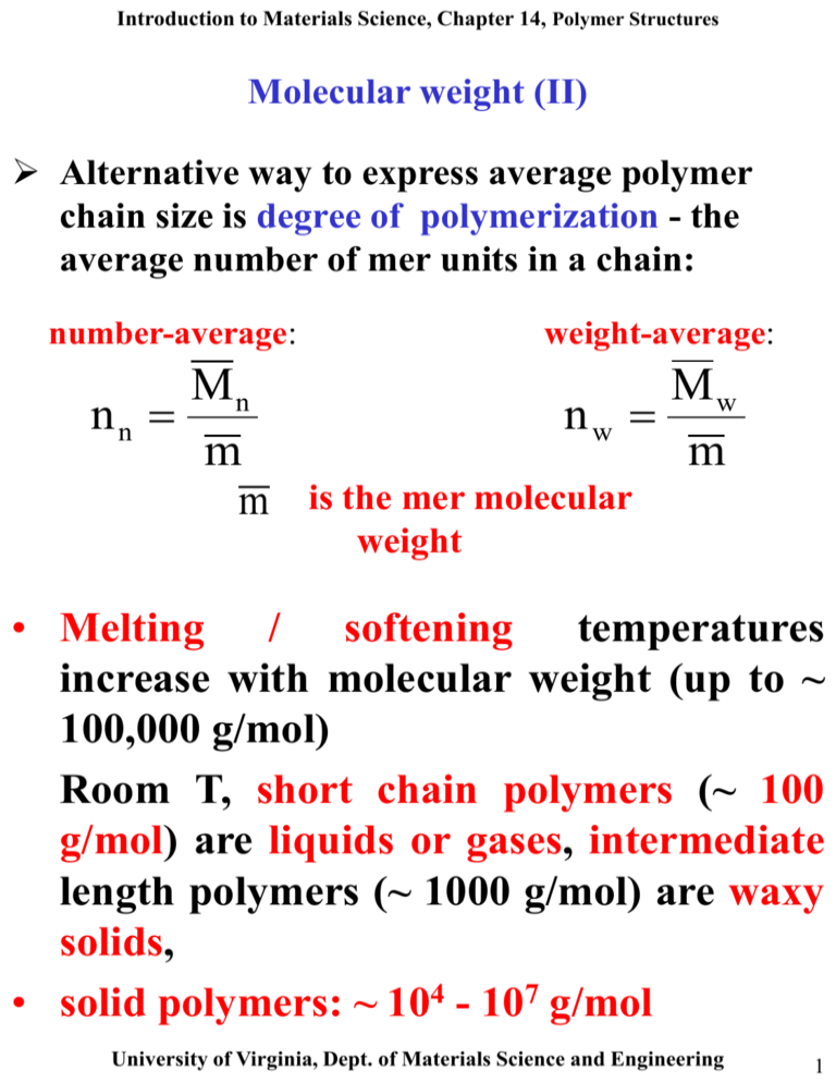 Chapter 14. Polymer Structures (2)