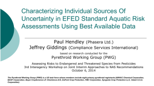 Characterizing Individual Sources of Uncertainty in EFED Standard