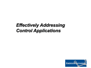 Effectively Addressing Control Application