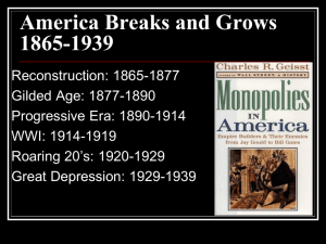 America Breaks and Grows 1865-1929