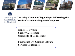 Learning Commons Beginnings: Addressing the Needs of Academic