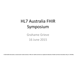 2015 June FHIR Seminar - GG