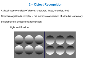 2 – Object Recognition