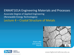 Crystal Structure of Metals