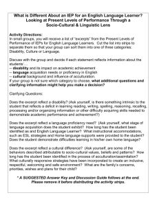 IEP PLP Sorting Activity