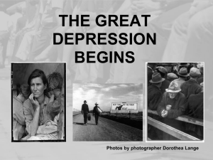 the great depression begins - Tate County School District