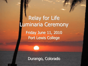 Relay for Life Luminaria Ceremony