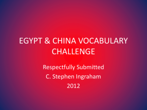 INDIA & CHINA VOCABULARY CHALLENGE