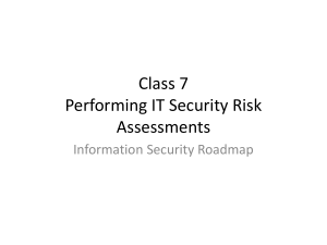 Performing IT Security Risk Assessments