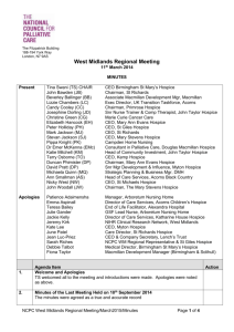 March West Midlands Minutes & Presentation