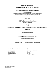 design bid-build - University System of Georgia