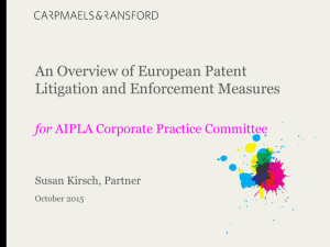 Carpmaels AIPLA European Patent Litigation Presentation October