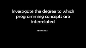 Investigate the degree to which programming concepts are interrelated