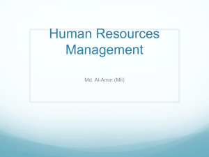 Introduction to Human Resources Management - Md. Al-Amin