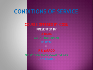 conditions of service