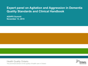 Dementia with Agitation or Aggression Clinical Handbook & Quality