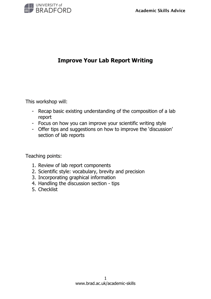 Improve Your Lab Report Writing