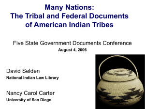 Indian Tribal Legal Records: A Domestic World