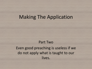 Making The Application