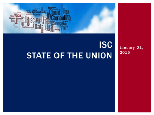 ISC State of the Union, January 21, 2015