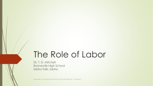 The Role of Labor - Bonneville High School